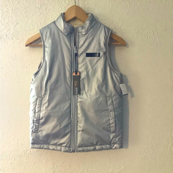 Buffalo David Bitton Other - Buffalo David Bitton Metallic Silver Reversible Puffer Vest NWT Size 10